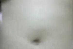 Jerk off on my Indonesian babe's large boobs as I fuck her slit