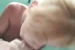 Beautiful and breasty non-professional blondie getting her merited facial