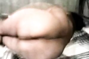 Raven haired whorable wench stripped her large bubble wazoo without regret