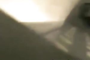 Curvaceous dark non-professional playgirl with large whoppers blows BBC of her BF