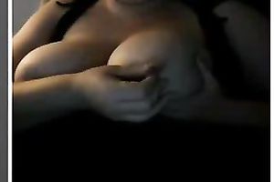 The still charming boobies of a aged chubby white wife on web