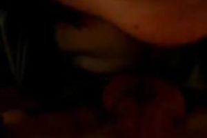 Chubby dark brown princess blows my hard rod like a vacuum cleaner