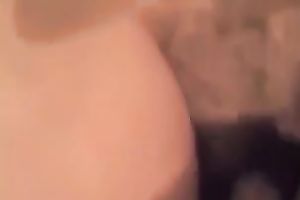 Beautiful white wife with appetizing billibongs riding my big dick in a cowgirl position