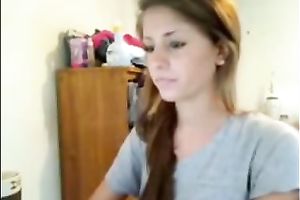 Dark haired nice-looking web camera chick showed me off her face hole watering zeppelins