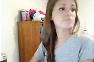 Dark haired nice-looking web camera chick showed me off her face hole watering zeppelins