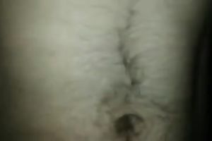 My buddy polishes his wife's a bit unshaved soaked coochie at night