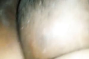 My buddy polishes his wife's a bit unshaved soaked coochie at night