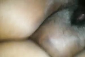 My buddy polishes his wife's a bit unshaved soaked coochie at night