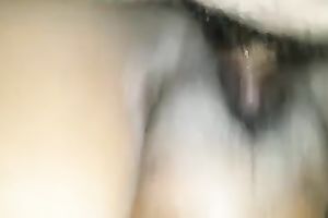 My buddy polishes his wife's a bit unshaved soaked coochie at night