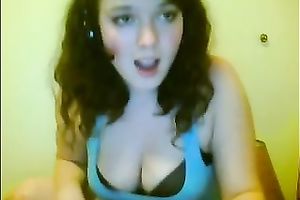 Naturally cute web cam dark brown showed off all the stuff that babe had on her body