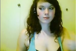 Naturally cute web cam dark brown showed off all the stuff that babe had on her body