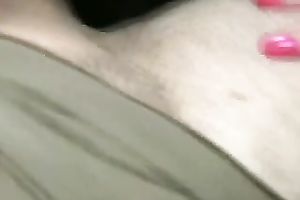 Extremely bosomy nympho works on my powerful bulky wang with her hands