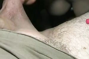 Extremely bosomy nympho works on my powerful bulky wang with her hands