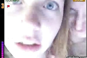 Two dilettante teeny girlfriends receive undressed on livecam for me