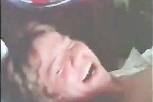 Retro homemade movie scene of my granddad receiving a orall-service and cook jerking