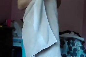 Sexy legal age teenager films herself whilst taking a shower full nude