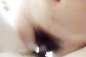 Here is my hirsute miniature Asian girlfriend drilled in missionary pose