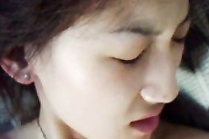 Here is my hirsute miniature Asian girlfriend drilled in missionary pose