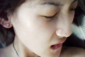 Here is my hirsute miniature Asian girlfriend drilled in missionary pose