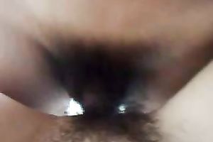 Here is my hirsute miniature Asian girlfriend drilled in missionary pose