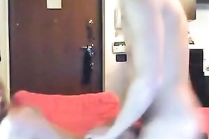 Extremely pale dilettante blond haired blowlerina of my buddy can't live without hard fuck