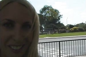 Skinny blonde euro wench receives pickuped and screwed roughly