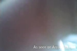 Luscious dilettante brunette hair playgirl rubs her slick twat on webcam