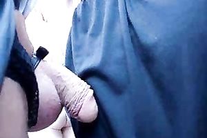 Rubbing my jock over the stranger girl's arm standing in the centre of the crowd
