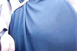 Rubbing my jock over the stranger girl's arm standing in the centre of the crowd