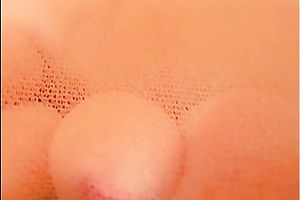 Sweet slutty wife with priceless bum was flashing her cum-hole whilst my buddy was stroking