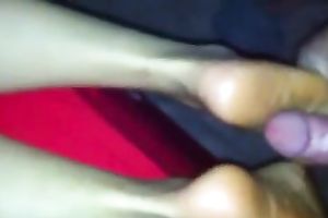 She can't live without touching and ravishing my pulsating purple cock with her feet