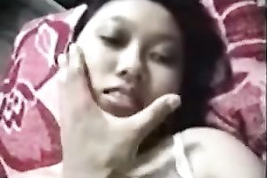 My smiling brunette hair honey sucks my wang and receives her backdoor polished