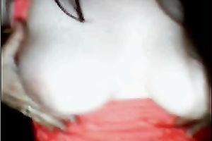 Ardent lengthy haired brunette hair pale webcam wench in red underware nude large bumpers