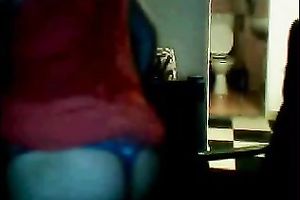 Ardent lengthy haired brunette hair pale webcam wench in red underware nude large bumpers