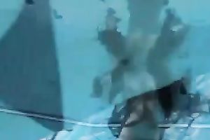 Breath-taking solo with my nice-looking GF stripping in a pool