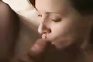 Charming blond bae engulfing my large corpulent rod in POV