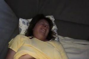 Big racked dilettante ex-wife of my ally was masturbating her love tunnel