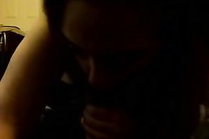 My ardent dark brown sweety sucks my BBC and swallows cum