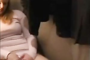 Busty girl masturbating and cumming on the POV video