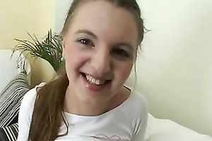 Sexy blond hottie with great rack pleases herself with fingers