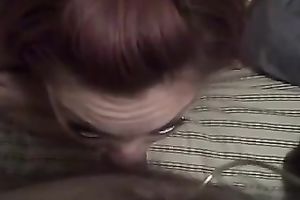 Pretty dyed haired perverted gal gives me a indeed amazing blow job