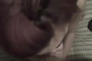 Pretty dyed haired perverted gal gives me a indeed amazing blow job
