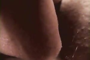 Nasty hotwife tapes POV movie of me licking her adorable hairy pussy