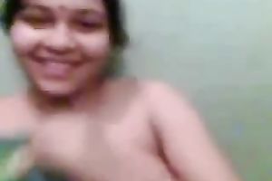 Indian amateur bulky nympho naked her large gazoo and natural whoppers