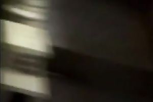 Amateur buxom Japanese nympho flashed her large meatballs during the time that washing