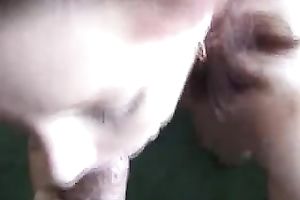 Charming redhead mother I'd like to fuck wench gives me a head and takes facial