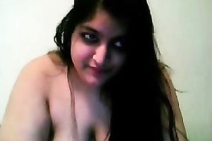 Chubby Indian dark brown playgirl shows off her vagina and her mounds