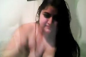Chubby Indian dark brown playgirl shows off her vagina and her mounds