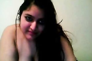 Chubby Indian dark brown playgirl shows off her vagina and her mounds