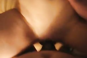 I group sex her bald coochie in missionary position in daybed